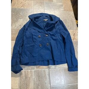 Rubbish Blue Double Breasted Cropped Jacket Size L